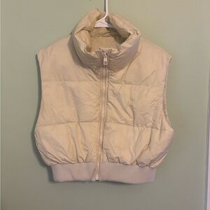 Cream Puffer Vest